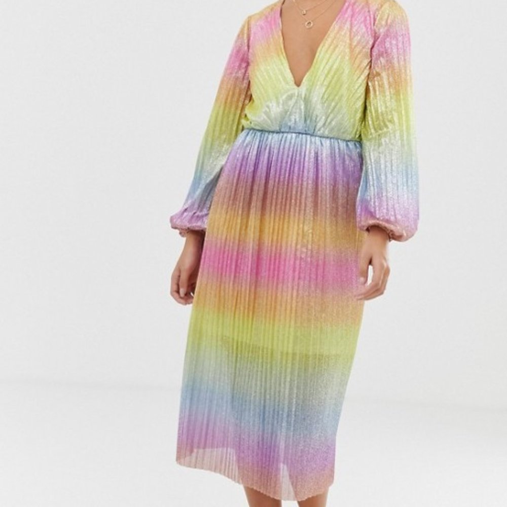 Rainbow glitter dress